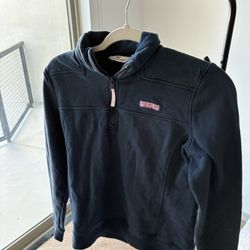 Vineyard Vines Black Quarter Zip Pullover – Women’s Small