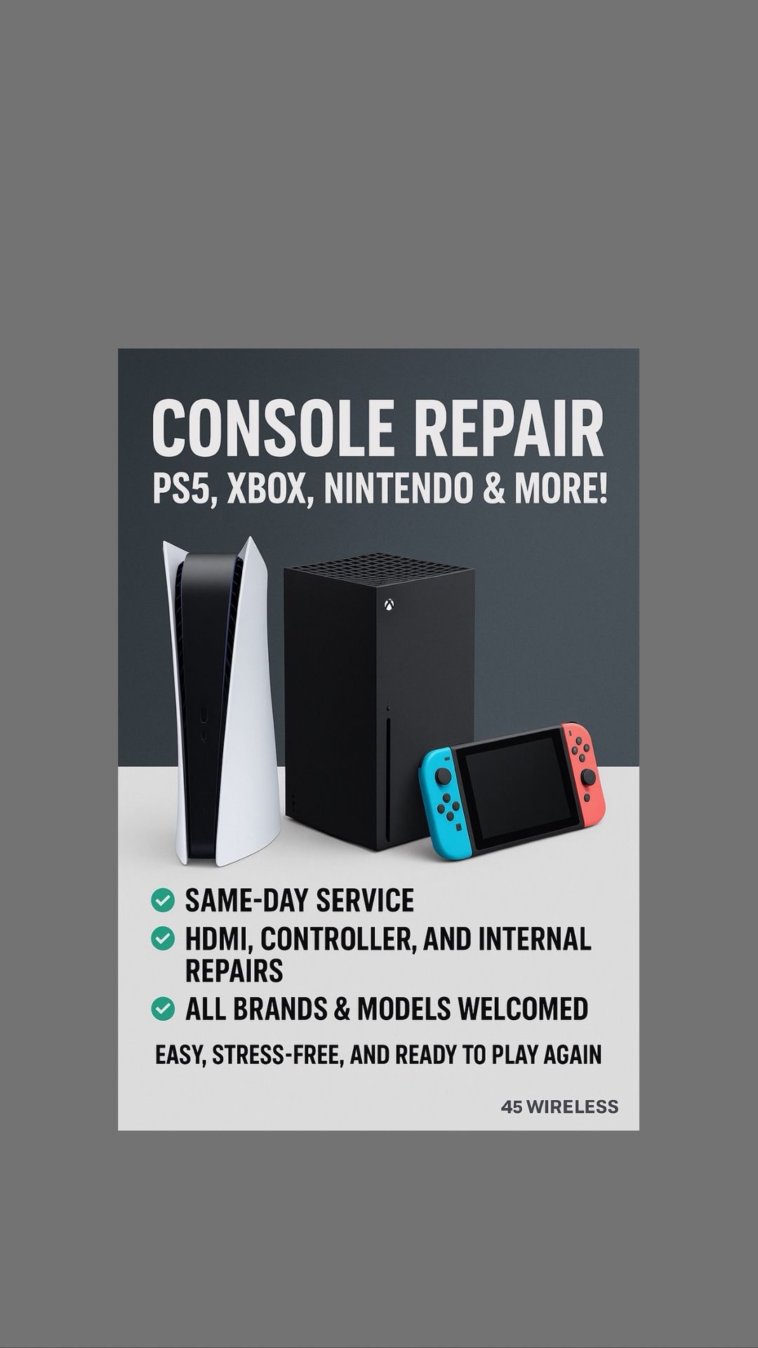 Console Repair - PS5/Xbox/Nintendo And More