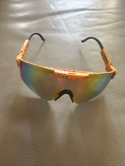 sunglasses men wrap around sports glasses lime green speckled multicolor lens