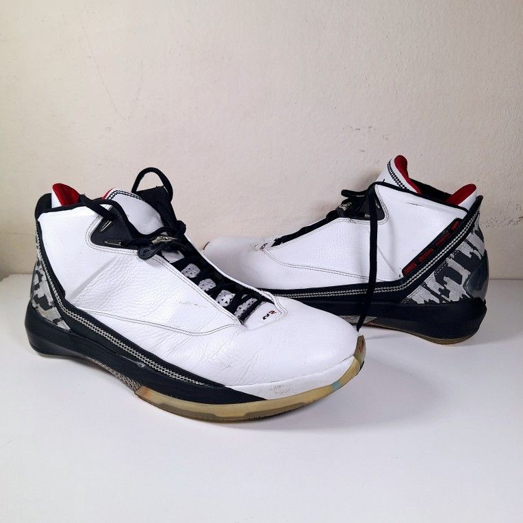 2006 OG Nike Air Jordan XX2 White Black Red Silver Chicago 315299-161 Size 13 for Restoration or Custom Project