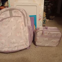 Unicorn Backpack and Lunch bag