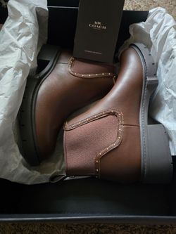 Coach Lori Leather Booties Size 8B