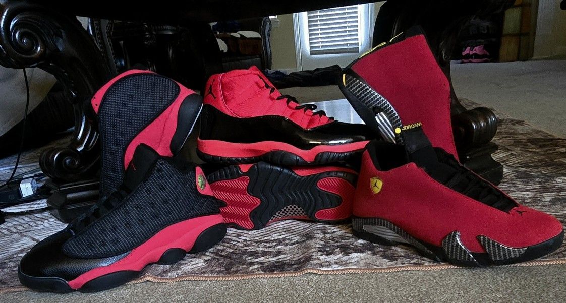Red And BLACK Jordan Retros