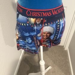 Men’s Small “Christmas Vacation” Boxer Briefs – Clark Griswold Photo Print Holiday Underwear / Lounge Shorts