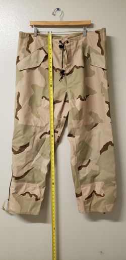 Gore Seam Camo Nylon Weather Waterproof Pants Tactical Military Hunting Size LARGE