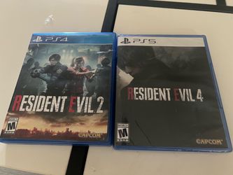 Resident evil 2 remake and Resident Evil 4 remake PS4 PS5 playstation 4 5