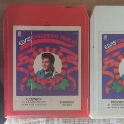 Elvis Christmas Album 8 Track Pickwick Camden C8s-9001 "1975"Lot Of 2