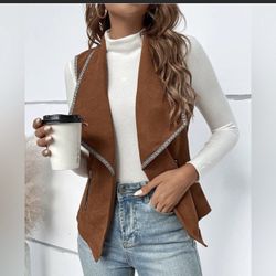 Vest Jacket Rust Brown
