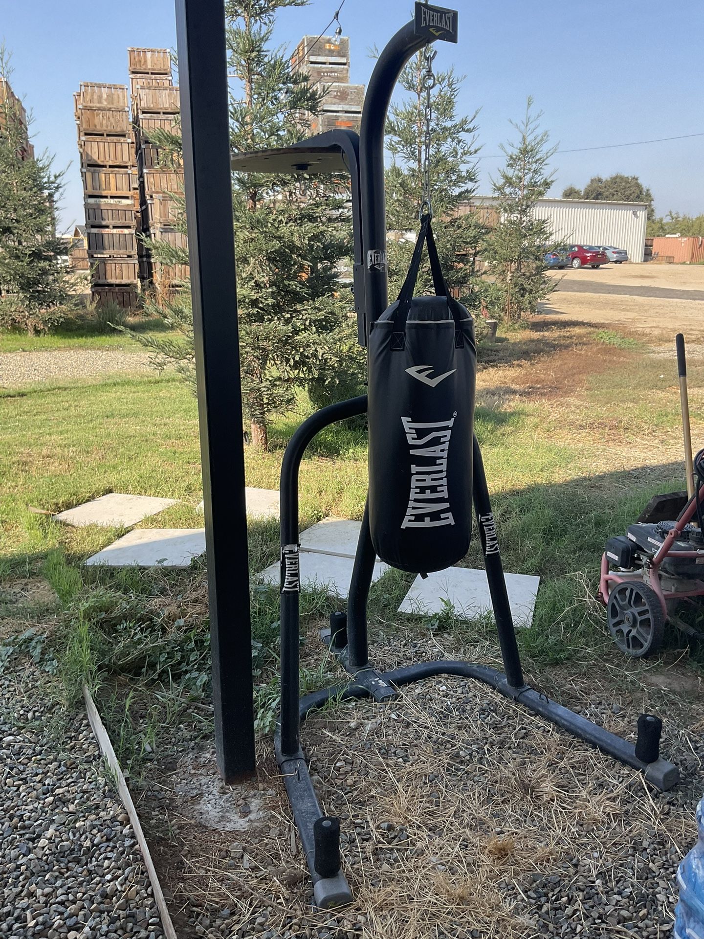 Everlast Dual-Station Heavy Bag And Speed Bag Stand