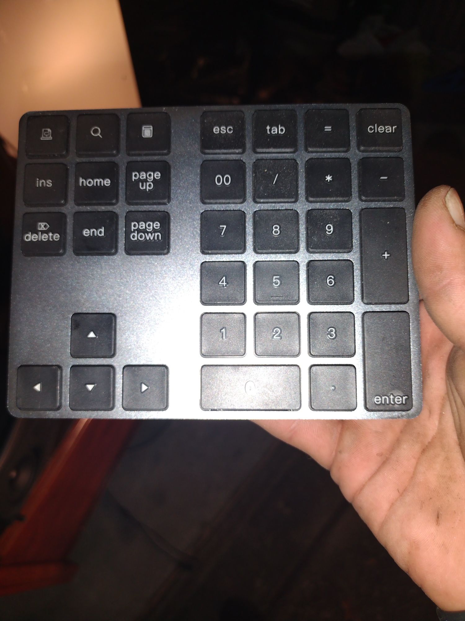 Cateck Bluetooth 34 Key Numeric wireless aluminum Keyboard