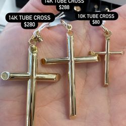 14k & 10k Tube Cross