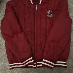 Red True Religion Puffer Jacket Size m