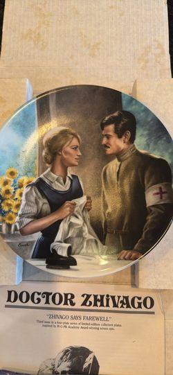 Collector Plate Zhivago Says Farewell Doctor Zhivago
