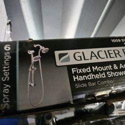 Glacier Bay Shower Head With Diverter And Slide Bar In Chrome