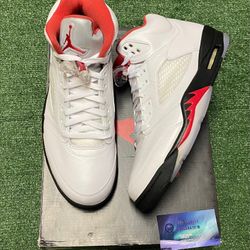 Jordan Retro 5 Fire Red silver tongue 2020