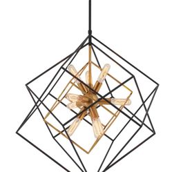 Artika 9 Light Imperium Chandelier Adjustable Black Finish New In Box