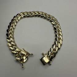 14k Gold Plated 10mm 7.5” 35+ Gram Handmade Miami Cuban Link