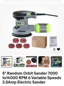 5’’Ramdom Orbit Sender 6 Variable speeds electric power sender