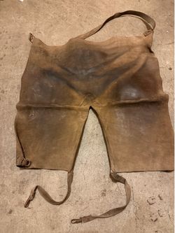 Vintage Leather Blacksmith / Farrier Split Apron