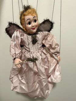 Vintage Hazelle Magic Fairy #917 Marionette Puppet Airplane Control 1950s 14”