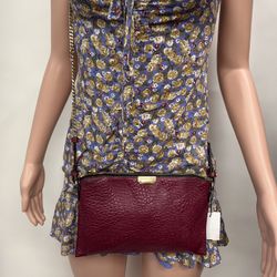 Burberry Signature Grain Calfskin Check Embossed Peyton Crossbody Clutch Bag 