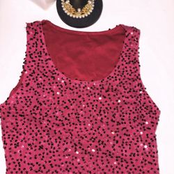 Bling Mesh Burgundy Set