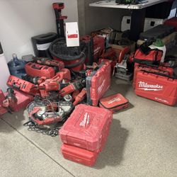 Assorted Milwaukee tools