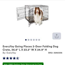 Large Foldable 2 Door Dog Kennel