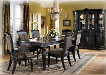 Solid wood dining table ( Ashley)