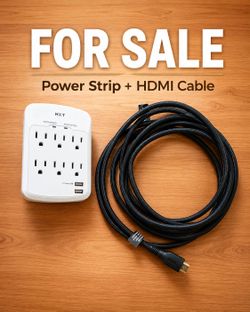 Power Strip + HDMI Cable – $10