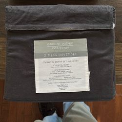 Brand New 2 Piece Duvet Set 100% Cotton Black twin 