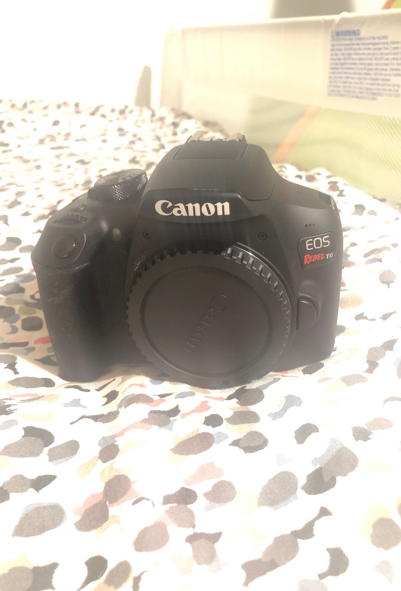 Canon EOS Rebel t6 camera and accessories