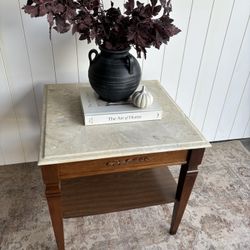 Mcm Marble End Table/ Nightstand 