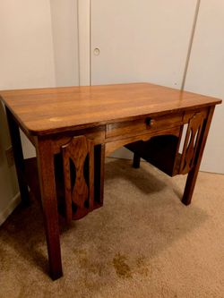Writing Desk Library Table Workbench Antique Stickley Brothers Limbert Mission Oak Arts & Crafts Desk Quartersawn Tiger Oak Arts and Crafts Table