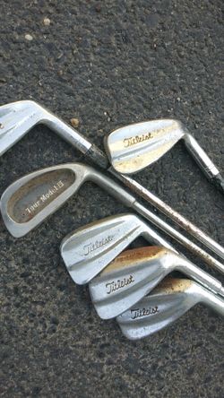 Vintage Titleist Golf Clubs Distressed
