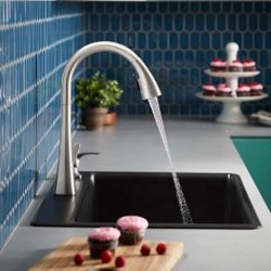 KITCHEN FAUCET - KOHLER R22867-SD-VS Maxton Pull-Down Kitchen Faucet with Soap Dispenser/Lotion Dispenser