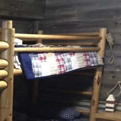 Twin Log Bunk bed