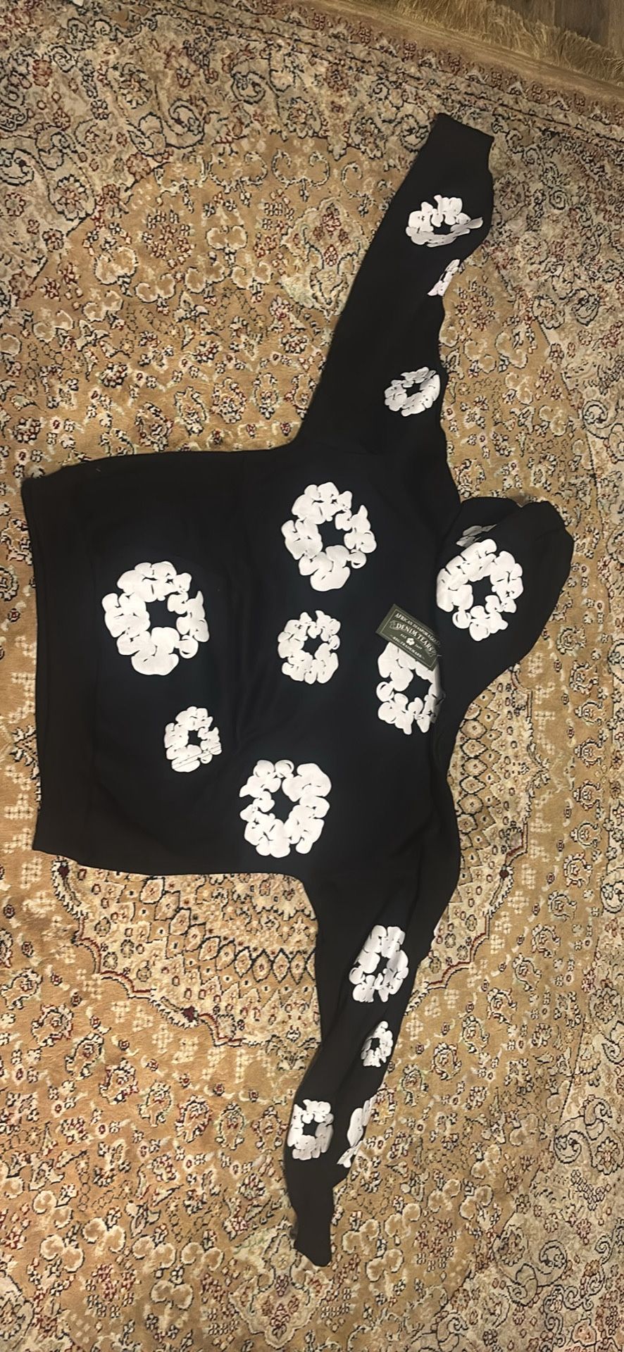 Denim Tear Hoodie Black