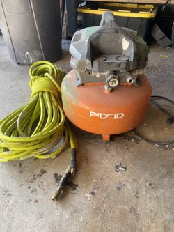 air compressor and hose