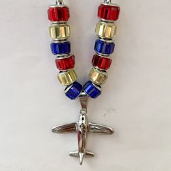 Southwest Airlines Colored Flight Attendant Pilot Airplane Necklace