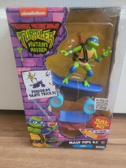 NEW TEENAGE MUTANT NINJA TURTLES HALF PIPE REMOTE CONTROL RC LEONARDO SKATEBOARD