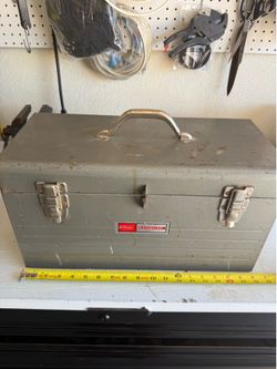 Vintage metal craftsman tool box.  25.00