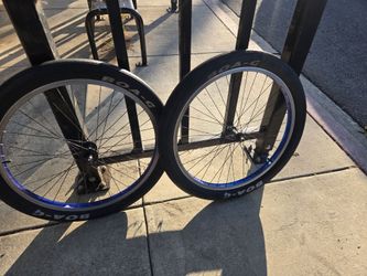 26" Blue Anodized Wheel Set