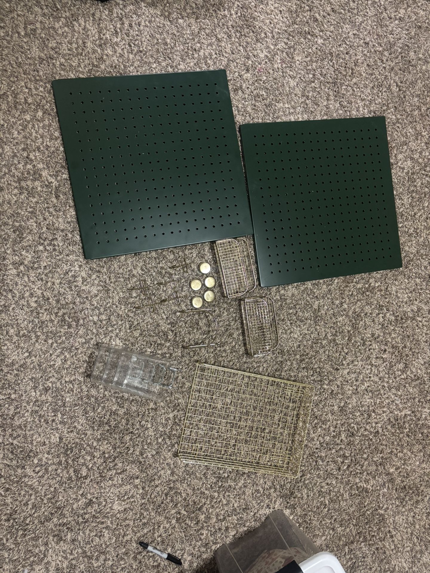 Hanging Metal Peg Boards With Accessories