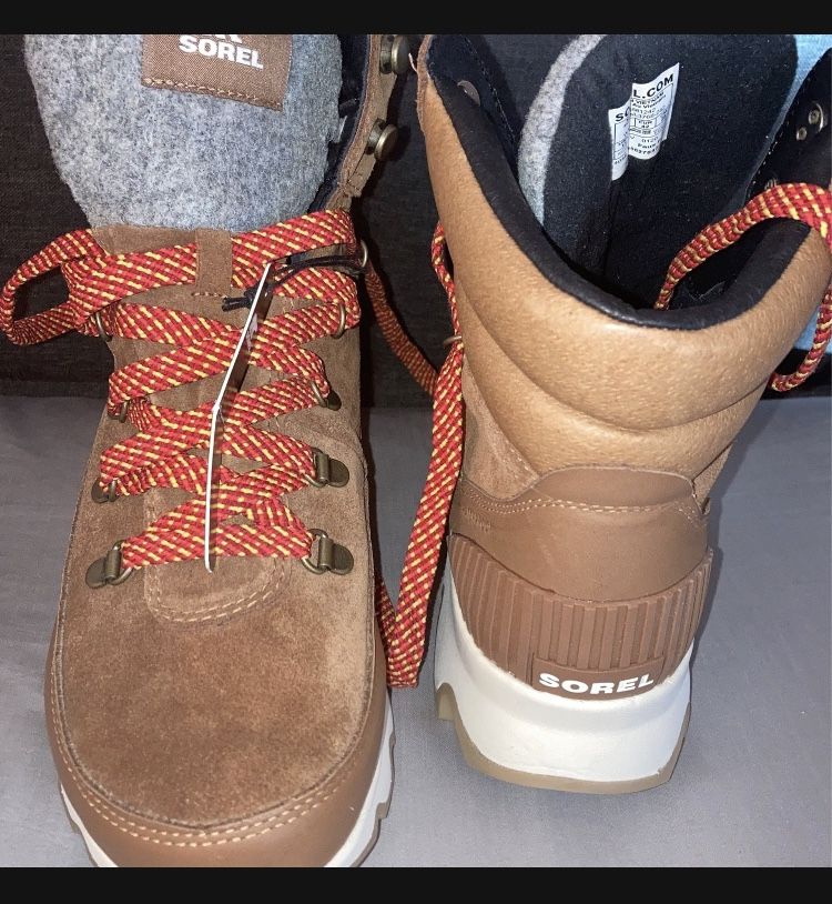 READ ENTIRE AD BEFORE MESSAGING WOMEN'S Sorel KINETIC CONQUEST BOOT Tan size 11 waterproof boots snow winter insulated boot