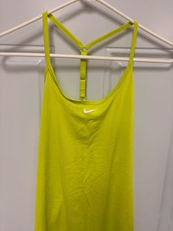 Lime/yellow halter workout tank top