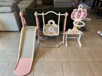 NEW Kids Swing Slide Basketball Jungle Gym Set