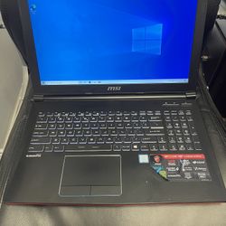 MSI Gaming Laptop, i7-7700, 16 GB Ram, 2.8 GHz, 160 GB SSD, Win 10