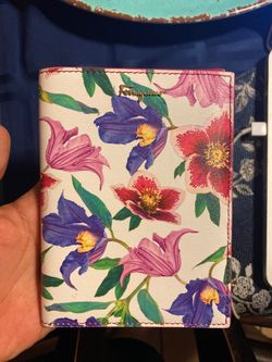 Floral Ferragamo card/wallet