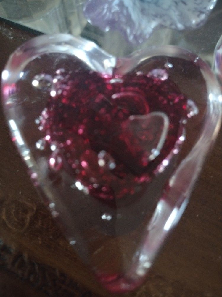 Rare Artisan Hand Blown Controlled Heart Bubble